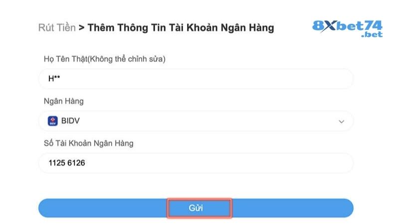 Chọn hình thức và điền thông tin