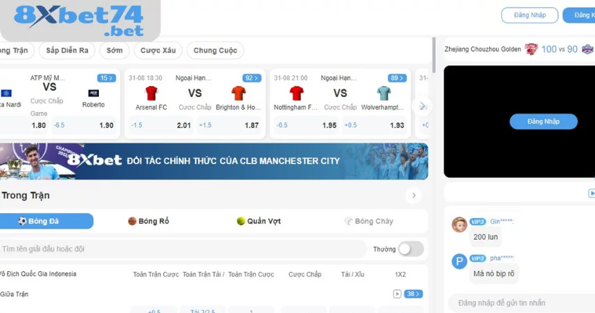 Website chính chủ của nhà cái 8xbet