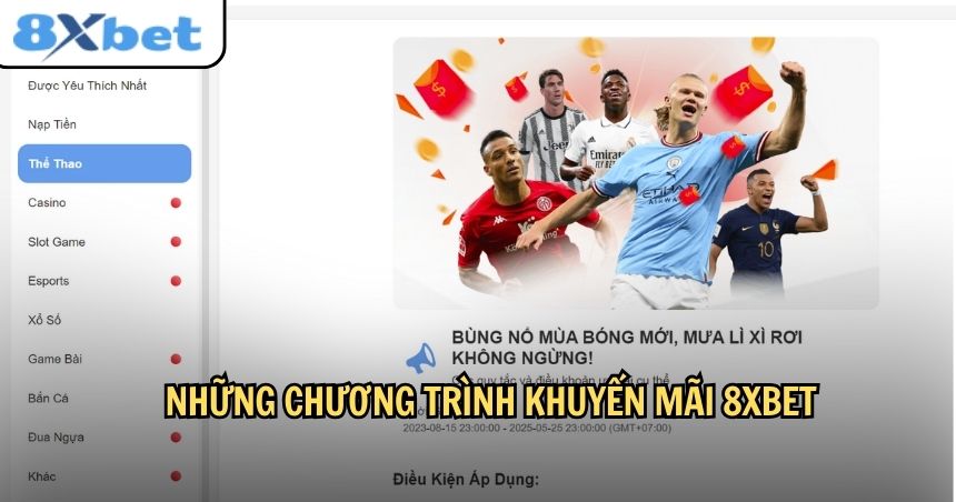 Những chương trình khuyến mãi 8Xbet